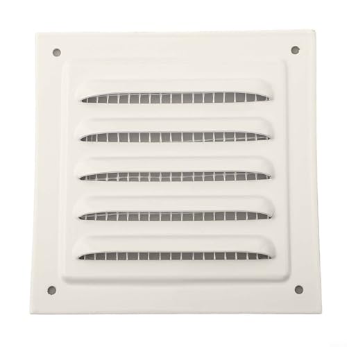 Quadratische Metall-Lüftungsabdeckung aus Aluminium mit integriertem Nylonmesh, wetterfestem Soffit-Lüftungsgitter zur Wand- oder Deckenmontage für Innen- und Außenbereich(100x100mm) von Micpointik