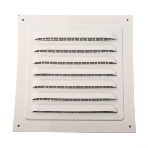 Quadratische Metall-Lüftungsabdeckung aus Aluminium mit integriertem Nylonmesh, wetterfestem Soffit-Lüftungsgitter zur Wand- oder Deckenmontage für Innen- und Außenbereich(165x165mm) von Micpointik