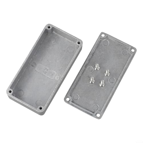 Silbergehäuse Effekt Aluminium -Boxinstrument Gemacht Aus Etwas Anders (1590G（100x50x26mm）) von Micpointik