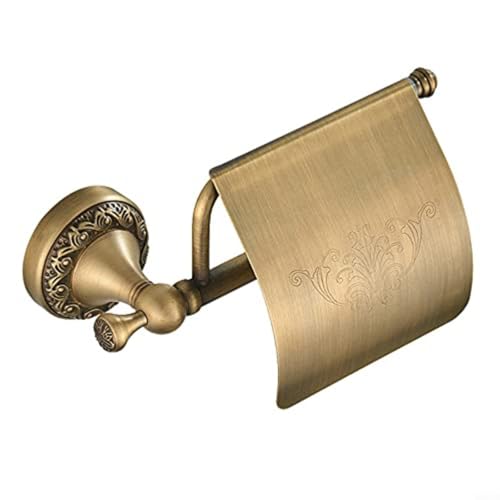 Toilettenpapierhalter aus Messing, Badezimmerzubehör im Retro-Stil zur Wandmontage, rostfreies Kupfermaterial, einfach zu installierende Hardware für Standardpapierrollen von Micpointik
