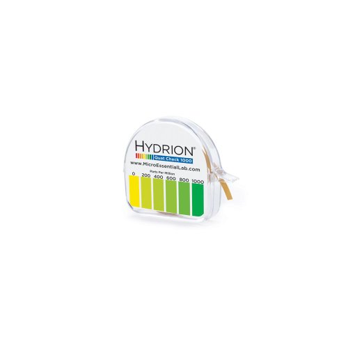 Micro Essential Lab QC-1001 Kunststoff-Hydrion High Range Quat Check Testpapierspender, Einzelrolle, Teststreifen, 0-1000 ppm, 10 Stück von Micro Essential Lab