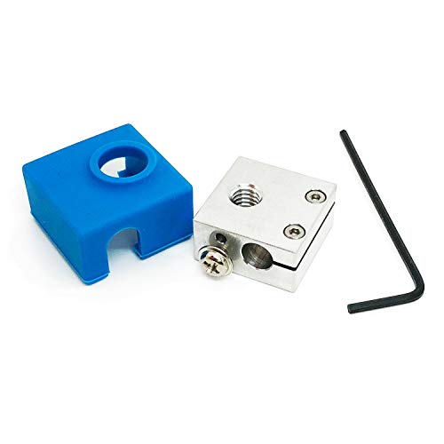 Micro Swiss Heater Block Upgrade with Silicone Sock for CR10 / Ender 2 / Ender 3 / ANET A8 Printers MK7, MK8, MK9 Hotends von Micro-Swiss