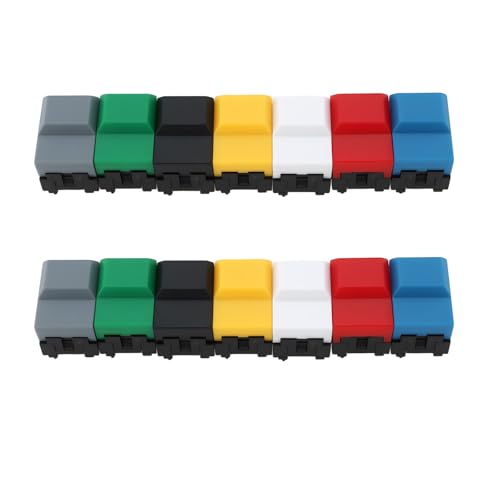 Micro Traders PB86 4-poliger Momentaner SPDT quadratischer Druckknopf-Taktschalter, geeignet für 1024 1024s 2048 Bühnensteuergeräte, 14 Stück Micro Traders PB86 4-poliger Momentaner SPDT quadratischer Druckknopf-Taktschalter, geeignet für 1024 1024s 2048 Bühnensteuergeräte, 14 Stück von Micro Traders