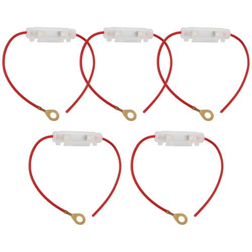 Micro Traders Sicherungshalter, 6 x 30 mm, 30 A/12 V, für Motorräder, Elektrofahrzeuge, Roller mit Sicherung, 5 Stück Micro Traders Sicherungshalter, 6 x 30 mm, 30 A/12 V, für Motorräder, Elektrofahrzeuge, Roller mit Sicherung, 5 Stück von Micro Traders