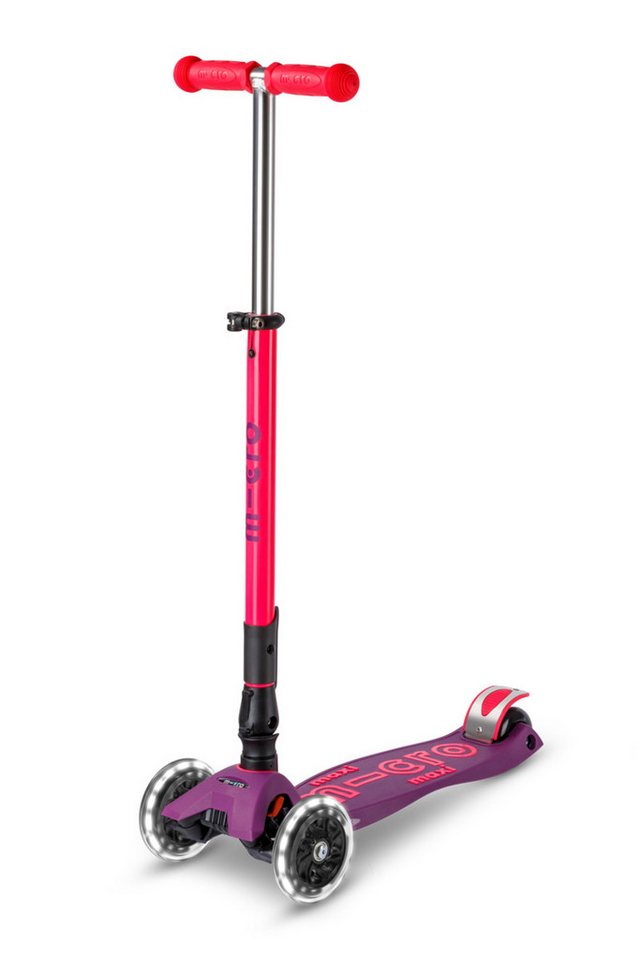 Micro Miniscooter maxi micro deluxe foldable neon LED von Micro