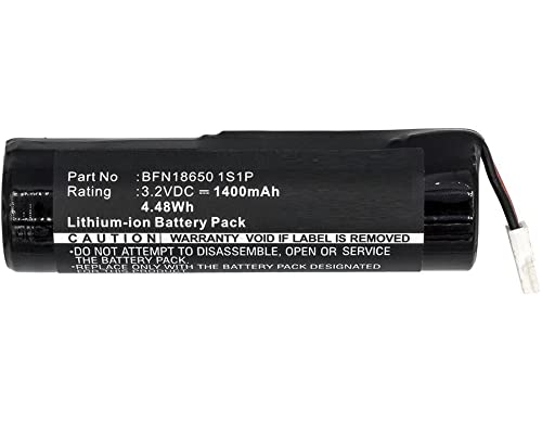 MicroBattery Battery for Leifheit Vacuum 4.48Wh 3.2V Li-ion 1400mAh, MBXVAC-BA0098 (4.48Wh 3.2V Li-ion 1400mAh Black, 51000, 51002, 51113, 51114, Dry&) von MicroBattery