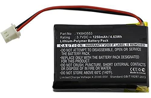 MicroBattery Battery for Uniden BabyPhone 4.625Wh Li-Pol 3.7V 1250mAh, MBXBPH-BA033 (4.625Wh Li-Pol 3.7V 1250mAh Black, for Uniden UBW2101C Ca) von MicroBattery