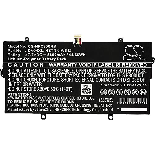 MicroBattery Laptop Battery for HP 44.66Wh Li-Pol 7.7V 5800mAh, MBXHP-BA0144 (44.66Wh Li-Pol 7.7V 5800mAh Black, 1BH17EA, 1BH18EA, 1BQ72LT, 1FC32LT, 1FC33LT, 1FY27UA, 1FY28UA, 1GE71LA, 1) von MicroBattery