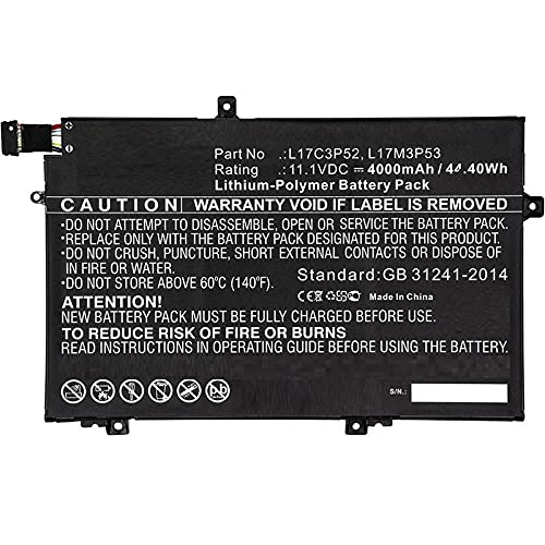 MicroBattery Laptop Battery for Lenovo 44.4Wh Li-ion 11.1V 4000mAh, MBXLE-BA0130 (44.4Wh Li-ion 11.1V 4000mAh Black, 20LS0015UK, 20LS0016MH, 20LS001WAU, 20LSS09C00, ThinkPad L480, ThinkPad L) von MicroBattery