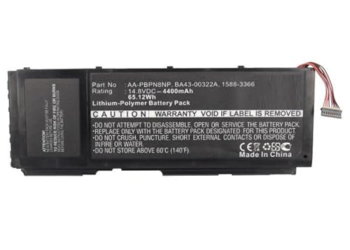MicroBattery Laptop Battery for Samsung 65.12Wh Li-Pol 14.8V 4400mAh, MBXSA-BA0145 (65.12Wh Li-Pol 14.8V 4400mAh Black, NP700Z, NP700Z3A, NP700Z3AH, NP700Z3A-S01HU, NP700Z3A-S01PL, NP700Z3A-S01) von MicroBattery