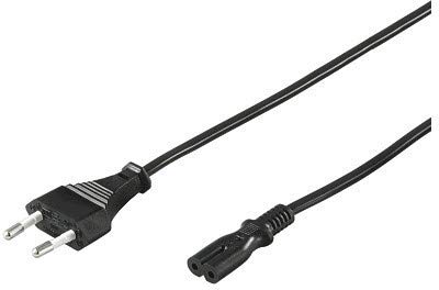 MicroConnect PE030705 Stromkabel 0,5 m CEE7/16 Kupplung, C7 – Elektrokabel (0,5 m, männlich/weiblich), Schwarz von MicroConnect