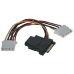 Microconnect SATA 15M-15F+2x4pinF von Microconnect