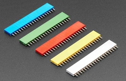 Adafruit Zubehör 20-pin 0.1 Female Headers - Rainbow Color Mix - 5 Pack - SKU 4160 von MicroMaker