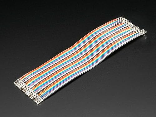 MicroMaker Adafruit Zubehör Premium Female/Female Raw Custom Jumper Wires - 40 x 6 (150mm) - SKU 3141 von MicroMaker