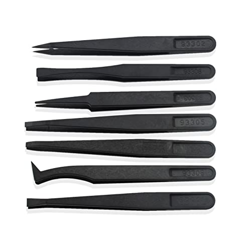 MicroSpareparts Mobile 7 in 1 Black Plastic Tweezers, MSPP70476 von MicroSpareparts Mobile