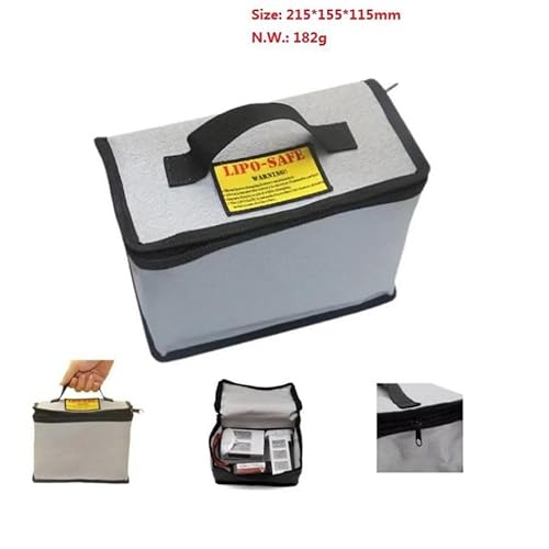 MicroSpareparts Mobile Fireproof Battery Safebox LIPO Battery Bag, MOBX-TOOLS-061 (LIPO Battery Bag Safety Box for Used Batteries or Exploding Batteries) von CoreParts