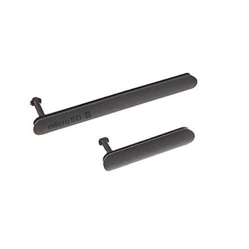 MicroSpareparts Mobile Sony Xperia Z3 Card Slot and USB Cover (2 pcs-Set) Black, MSPP72273 (USB Cover (2 pcs-Set) Black) von MicroSpareparts Mobile