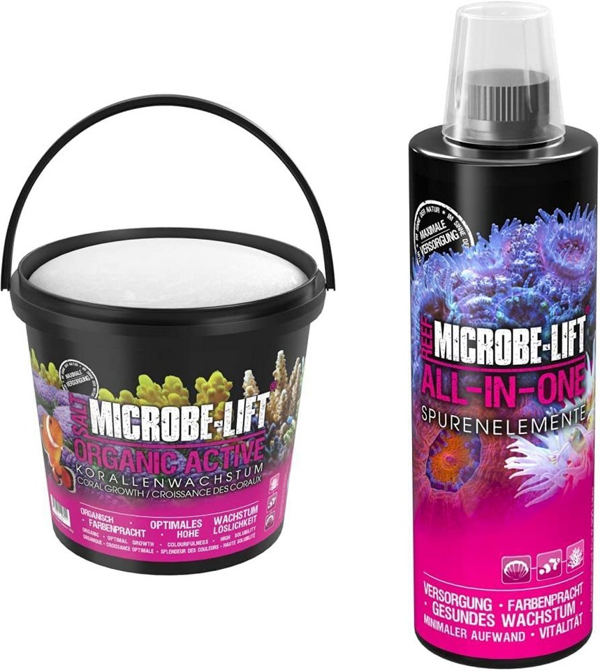 Microbe-Lift Wasseraufbereiter MICROBE-LIFT Set Organic Active Salt 10 kg & All in one 473ml von Microbe-Lift