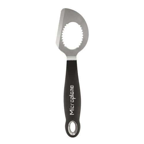 Microplane 3in1 Profi Avocado Schneider | Küchenschneider für frische Avocado| Avocadoschneider | Avocado Halbieren, Entkernen und sicher Schneiden | Multifunktionales, hochwertiges Edelstahlwerkzeug von Microplane