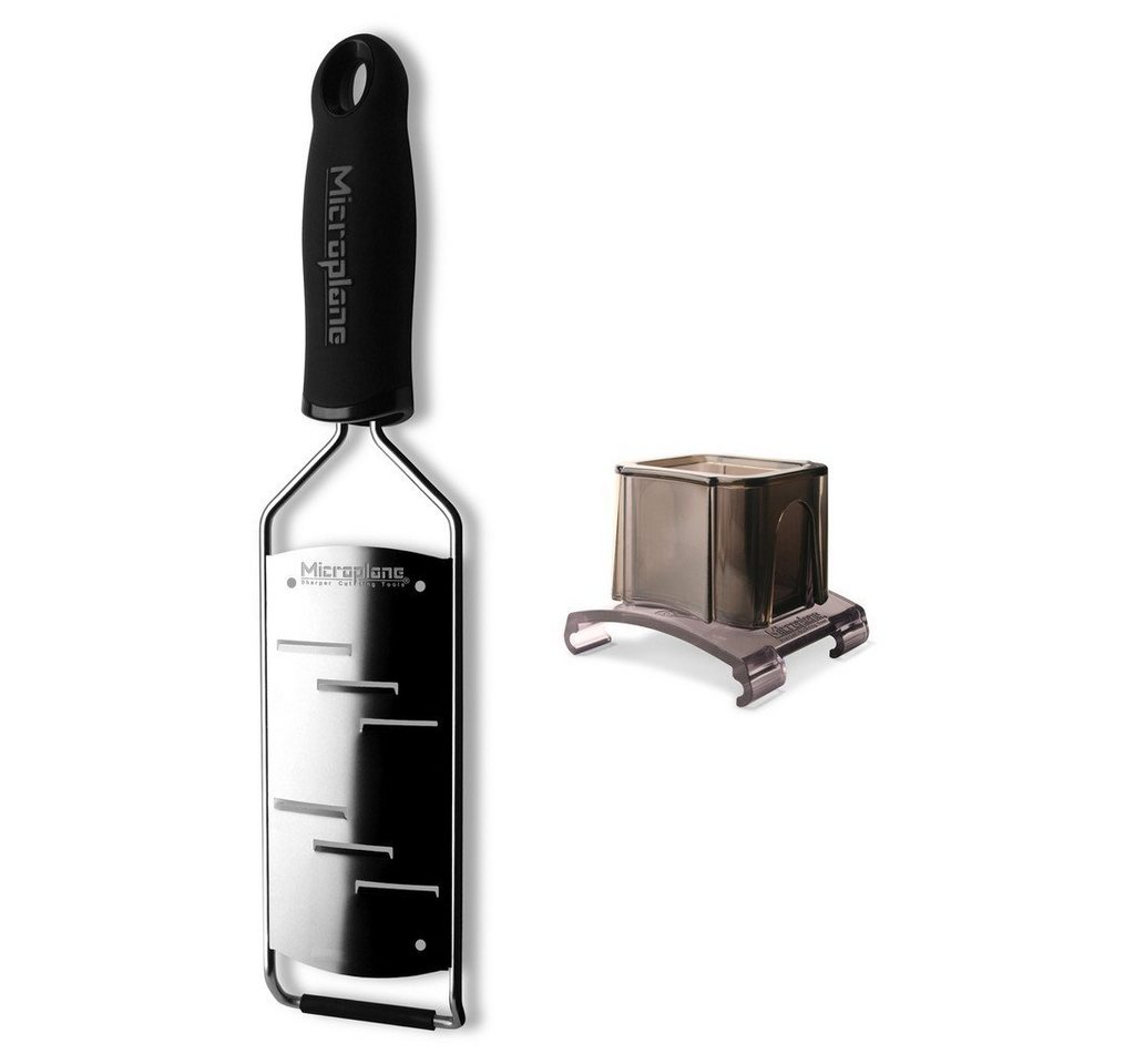 Microplane Küchenreibe Gourmet Große Raspel 45006 + Fingerschutz von Microplane
