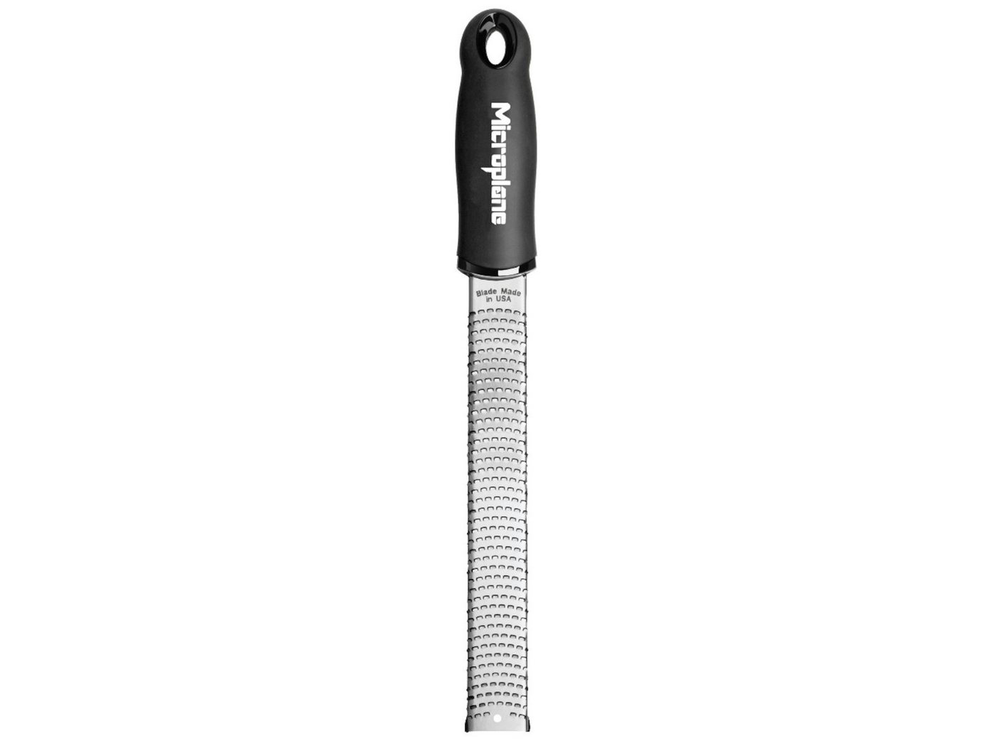 Microplane Küchenreibe Premium Zester Reibe schwarz 32,5 cm, Edelstahl von Microplane