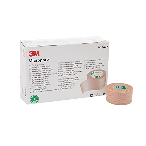 3M Micropore Tape 1533-1, 12 Rolls (Pack of 10) by 3M von Micropore