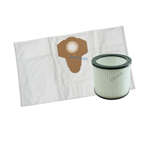 10 Microflies Staubsaugerbeutel + 1 Filter für Aldi Workzone Nass- und Trockensauger 25 Liter Volumen von Microsafe® von Microsafe
