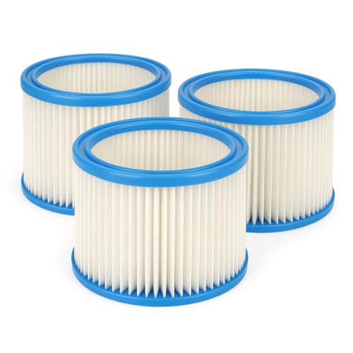 3x Patronenfilter, Filter für Nilfisk Serie Attix 40 - ATTIX 40-01 PC INOX - ATTIX 40-0M PC TYPE 22alternativ Filter zu original 107402338 von Microsafe® von Microsafe