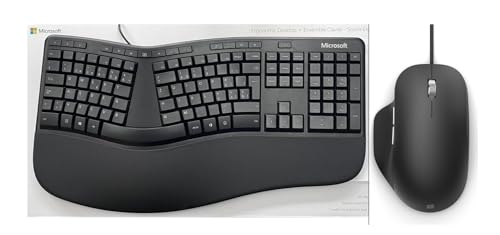 Microsoft Ergonomic Desktop -Ergonomisches Tastatur-/Maus-Set mit USB-Anschluss (Schweizerdeutsch -QWERTZ von Microsoft