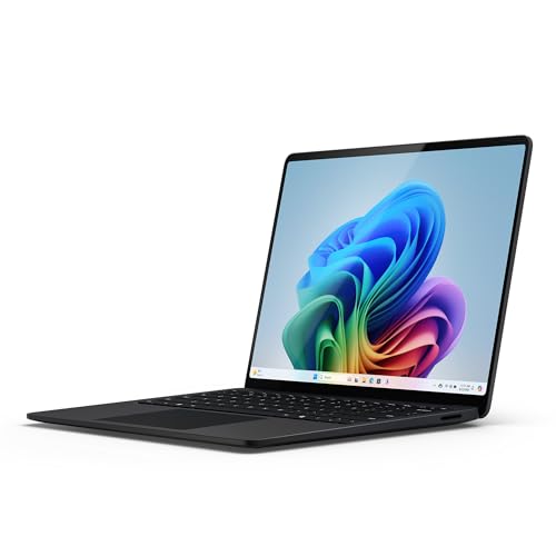 Microsoft Surface Laptop | Copilot+ PC | 13.8” Touchscreen | Snapdragon® X Elite (12 Kerne) | 16GB RAM | 512GB SSD | neuestes Modell, 7. Edition | Schwarz von Microsoft