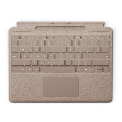 Microsoft Surface Pro Keyboard mit Stiftaufbewahrung | Sand | QWERTZ | kompatibel mit Surface Pro Copilot+ PC (11. Edition), Surface Pro 9 & Surface Pro 8 von Microsoft