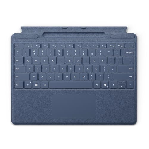 Microsoft Surface Pro Keyboard mit Stiftaufbewahrung | Saphirblau | QWERTZ | kompatibel mit Surface Pro Copilot+ PC (11. Edition), Surface Pro 9 & Surface Pro 8 von Microsoft