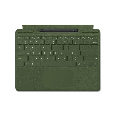 Microsoft Surface Pro Signature Keyboard (Waldgrün) im Bundle mit Slim Pen 2 | kompatibel mit Surface Pro (11. Edition), Surface Pro 9 & Surface Pro 8 (Generalüberholt) von Microsoft