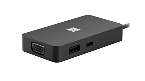 Microsoft USB-C Travel Hub, Schwarz (Generalüberholt) von Microsoft