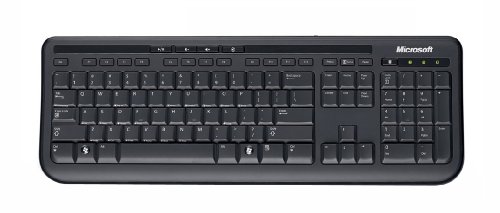 Microsoft Wired Desktop 600 (Set mit Maus und Tastatur, deutsches QWERTZ Tastaturlayout, schwarz, kabelgebunden) von Microsoft
