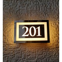 Beleuchtetes Led Türschild Mit Spiegelung Im Innenbereich, Für Boutique Hotels - 20 X 10 cm Beleuchtetes Led Türschild Mit Spiegelung Im Innenbereich, Für Boutique Hotels - 20 X 10 cm von Microway