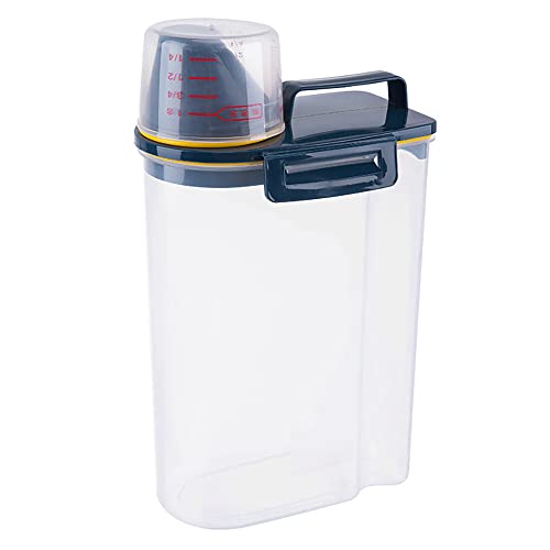 Micvtve Staubbehälter für die Aufbewahrung von aus Kunststoff für Reiskörner Behälter für Waschpulver mit Mund zum Gießen von Micvtve