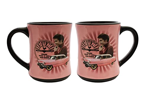 Sun Records Elvis Presley Tasse, 425 ml, Pink von Mid - South Products