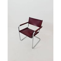 1 Of 10 Congac Wine Red Model Mg5 Centro Studi Chair By Mart Stam & Marcel Breuer 1970S von MidAgeVintageDE2