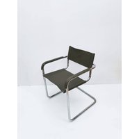 1 Of 3 Model Gray Centro Studi Desk Leather Chair By Mart Stam & Marcel Breuer For Matteo Grassi, 1980S Italy von MidAgeVintageDE2