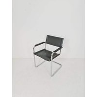 1 Of 4 Original Model Mg5 Centro Studi Desk Grey Leather Chair By Mart Stam & Marcel Breuer For , 1970S von MidAgeVintageDE2