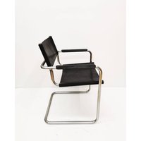 1 Of 6 Black Model Mg5 Centro Studi Desk Chair By Mart Stam & Marcel Breuer, 1970S von MidAgeVintageDE2
