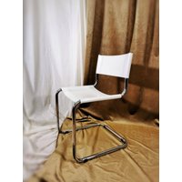 1 Of 6 Mid-Century Vintage White S33 Chair From Mart Stam Italy 1980Er von MidAgeVintageDE2