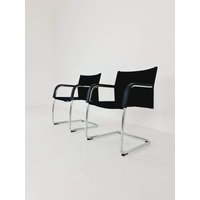 2 X Vitra Ac3 Antonio Citterio Chair With Chrome & Black Textile 2 X Vitra Ac3 Antonio Citterio Chair With Chrome & Black Textile von MidAgeVintageDE2