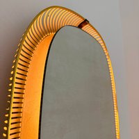Bakelite Brass Large Wall Mirror By The German Manufacturer Münchner Zier-Form.1960S von MidAgeVintageDE2