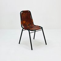 Bauhaus Les Arcs Cognac Leather Chair Attributed To Charlotte Perriand, 1980S France von MidAgeVintageDE2