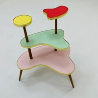 Big German Plant Stand, Colorful Vintage Mid-Century Minimalist Indoor Stand Side Table Retro Flower Table Big German Plant Stand, Colorful Vintage Mid-Century Minimalist Indoor Stand Side Table Retro Flower Table von MidAgeVintageDE2