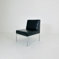 Mid Century Black Leather Bauhaus Lounge Chair 1980S For Thonet von MidAgeVintageDE2