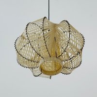 Mid Century Metal & String Pendant Lamp , 1960S von MidAgeVintageDE2