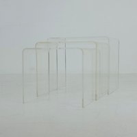 Mid-Century Nesting Tables Made Of Acrylic Glass, Italy, 1970S, Set 3 von MidAgeVintageDE2